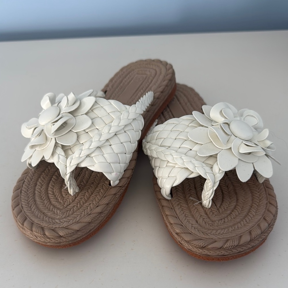 White Floral Women's Sandals
